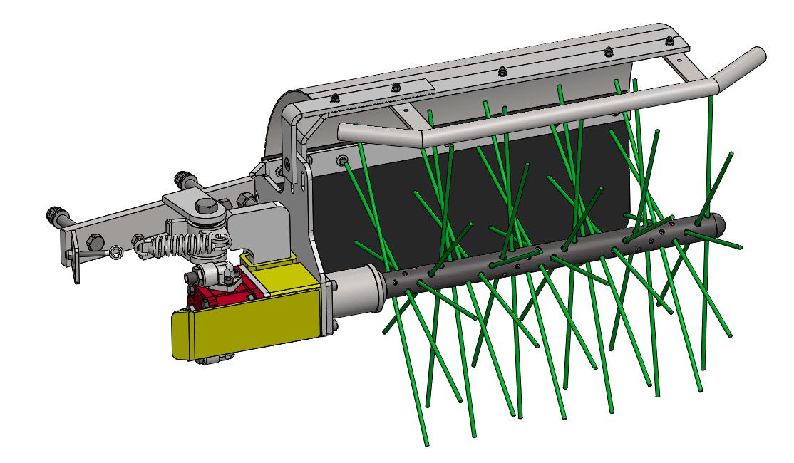 Spollonatrice idraulica SX con motore ad ingranaggi e adattatore per Trinciaerba. 