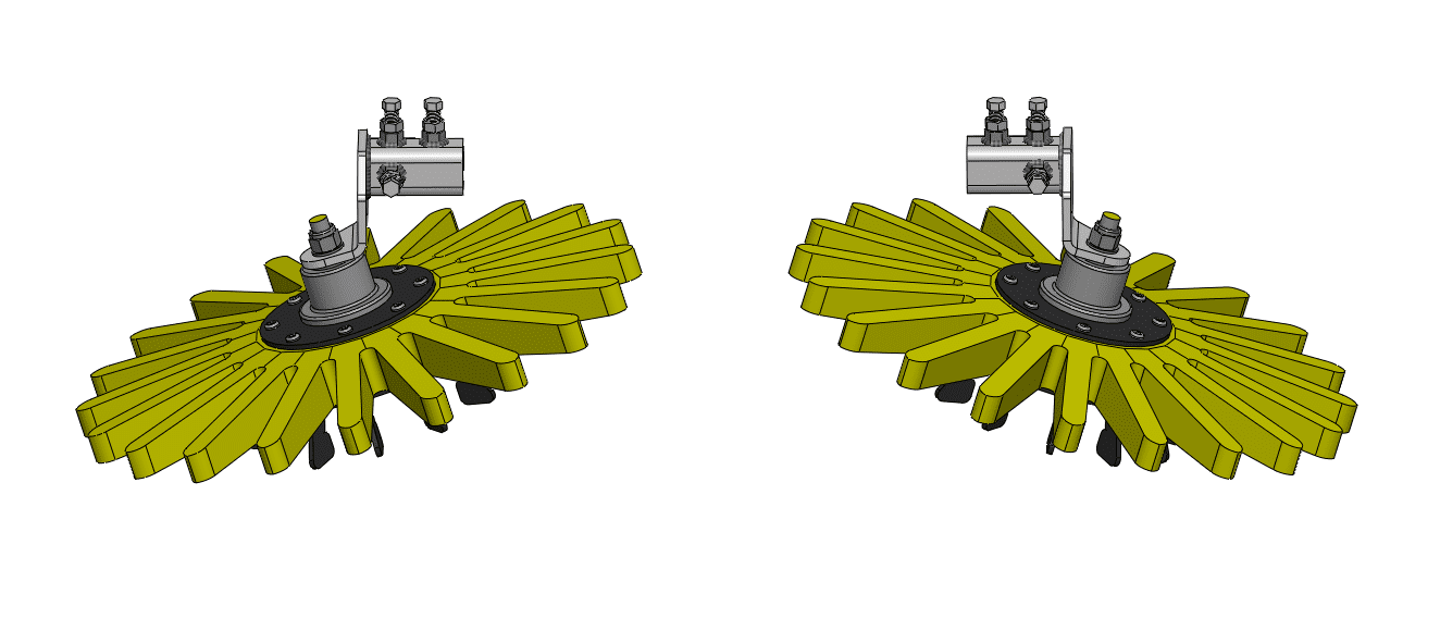 Coppia di Stelle a dita DX e SX diametro 70cm (gialle - medie).