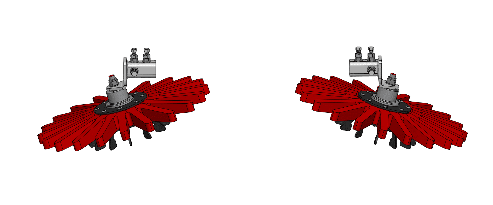 Coppia di Stelle a dita DX e SX diametro 70cm (rosse - dure).