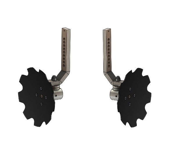 Pair of universal no dribing no traction adjustable ridger bit discs. Code 1458 or 1666 or 1453 must be applied.