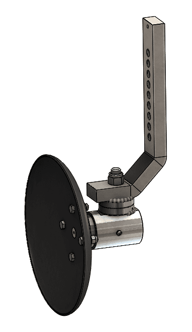 Universal no traction adjustable rounded tiller disc diameter 36cm.
