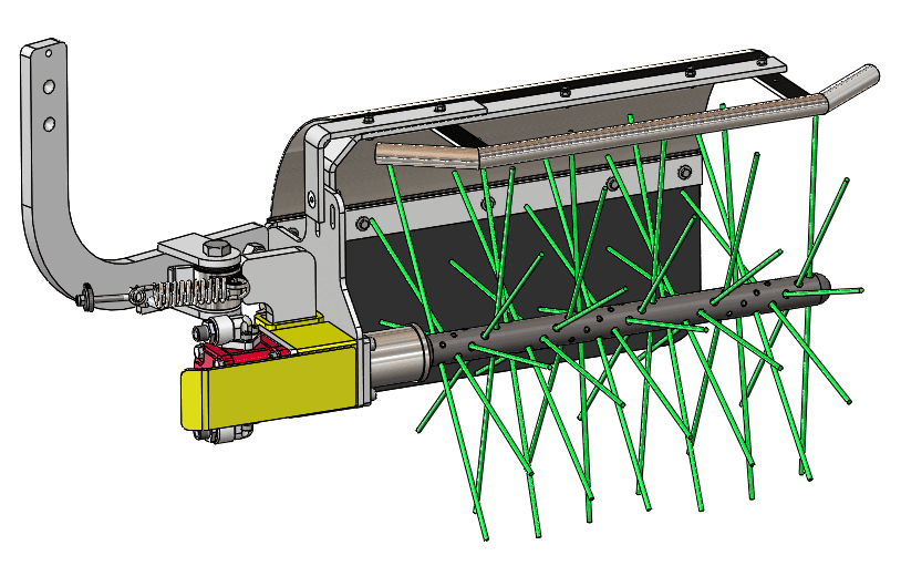 Spollonatrice idraulica SX con motore ad ingranaggi e adattatore oscillante. 