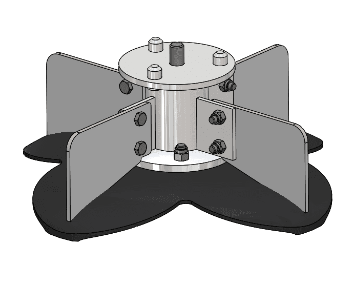 Kit DX per trasformare il fresino in scalzatore rotativo diametro 50cm a 4 alette.