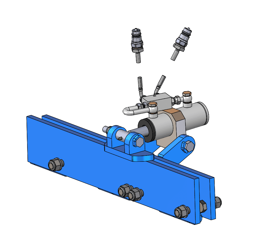 Inclinazione idraulica interfilare SX con 2 innesti rapidi al trattore. L'ingombro è di 5cm.