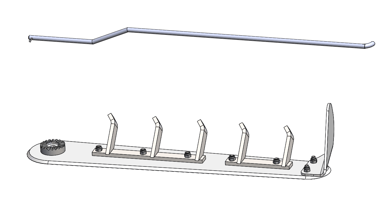 Lama SX completa di frangizolle, aletta e tastatore 85cm (in aggiunta alla lama di serie).