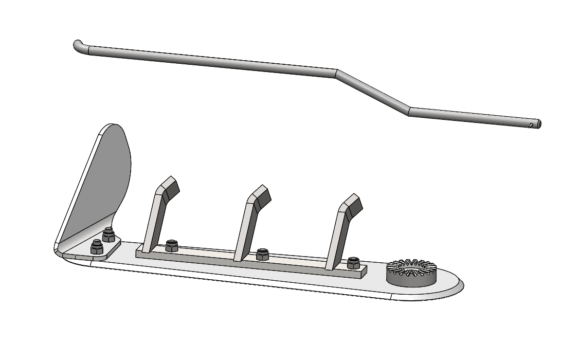 Lama DX completa di frangizolle, aletta e tastatore 55cm (in aggiunta alla lama di serie).